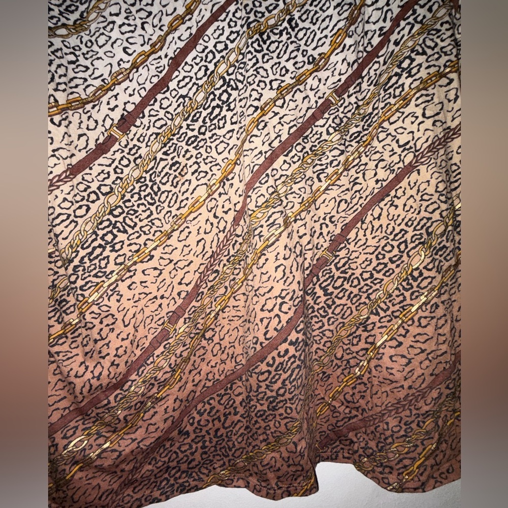 Jaclyn Smith Animal Print Long Sleeve Top - Brown and Gold - Picture 3 of 4